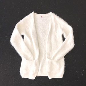 white cardigan sweater
